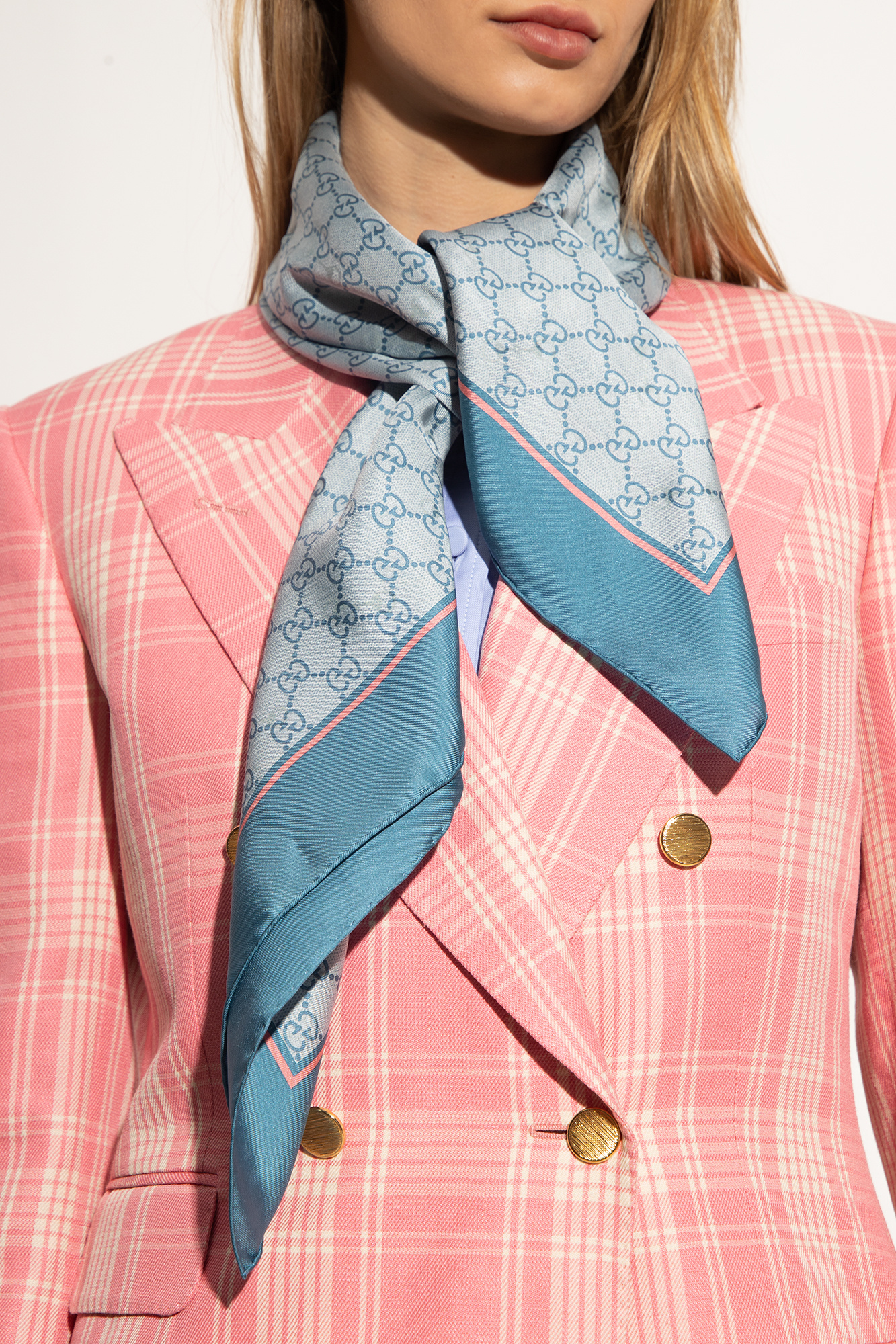 SchaferandweinerShops SX - Blue Silk shawl Gucci - Gucci KS